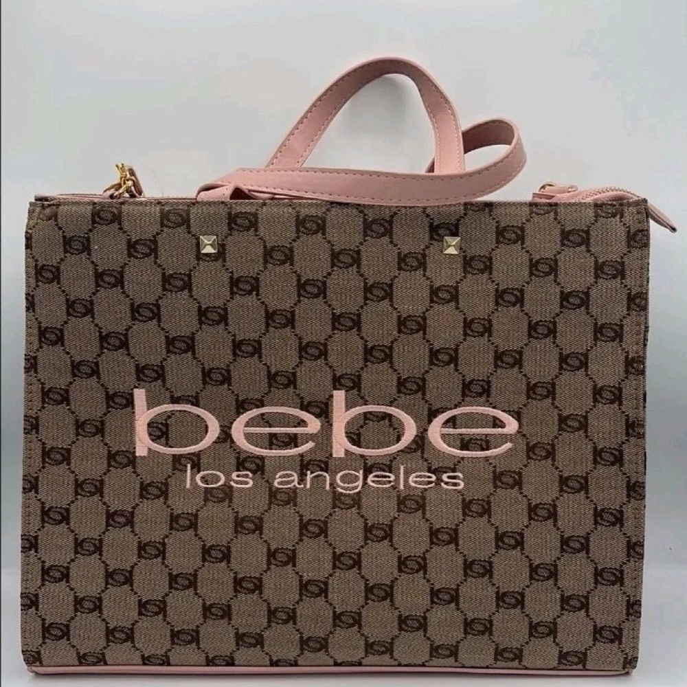 NWT Bebe Large Blush Logo Tote